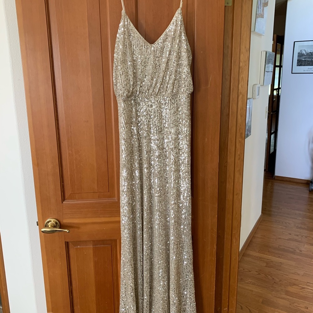 Gold sequins lulus bridesmaids dress